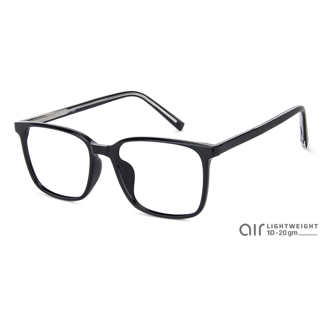 Lenskart Air LA Black Full Rim Rectangle left side