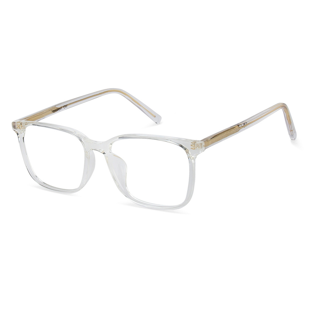Lenskart Air LA Crystal Transparent Full Rim Rectangle left side