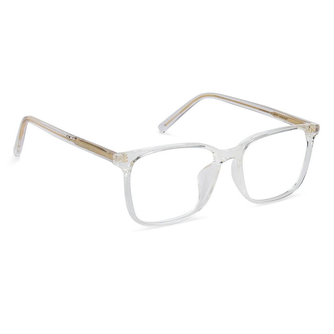 Lenskart Air LA Crystal Transparent Full Rim Rectangle left side