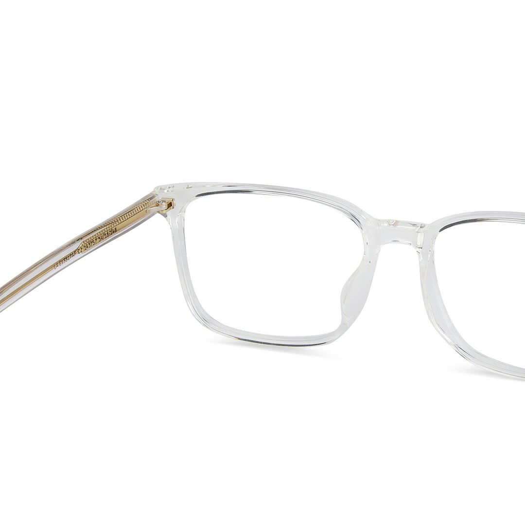 Lenskart Air LA Crystal Transparent Full Rim Rectangle left side