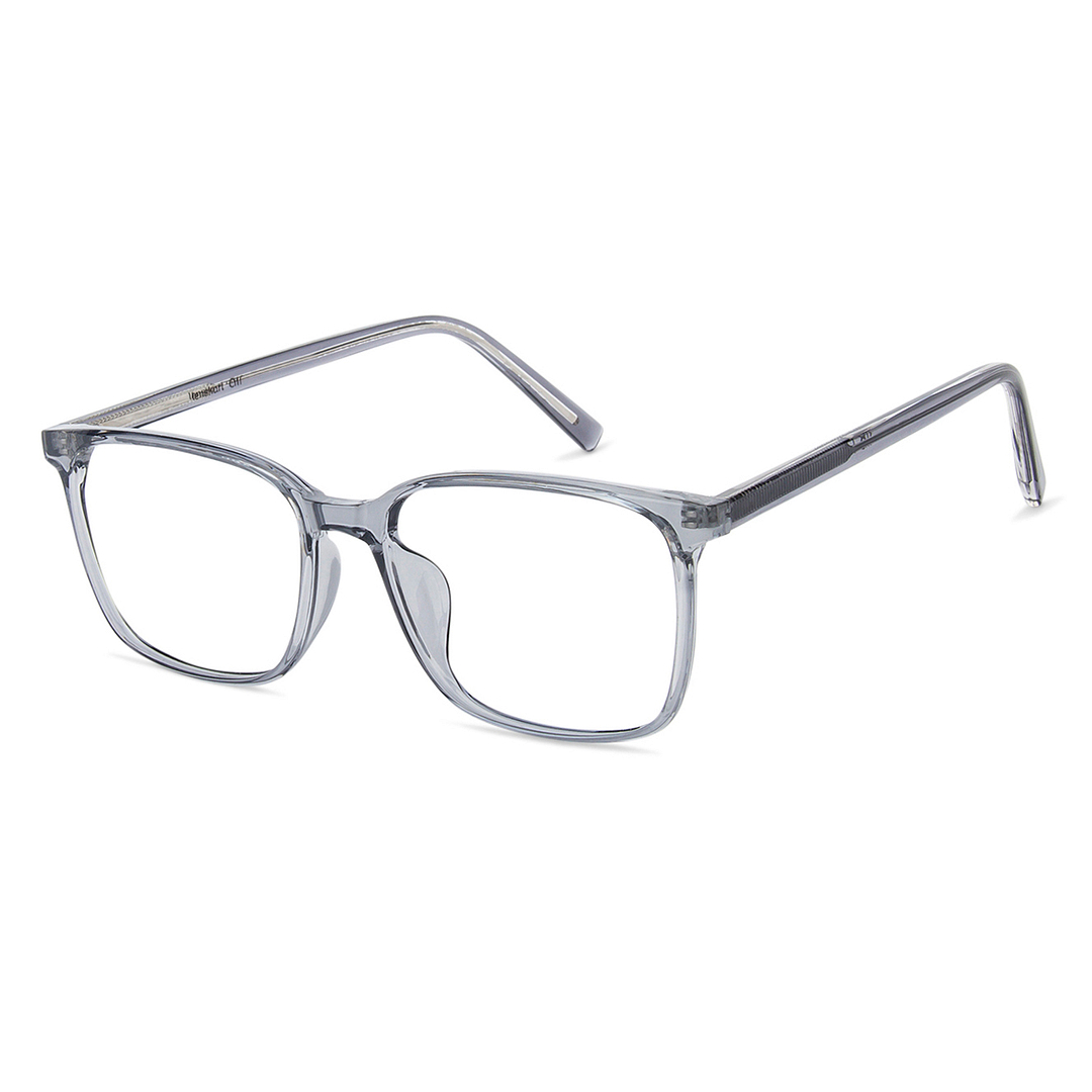 Lenskart Air Gray Transparent Full Rim Rectangle left side