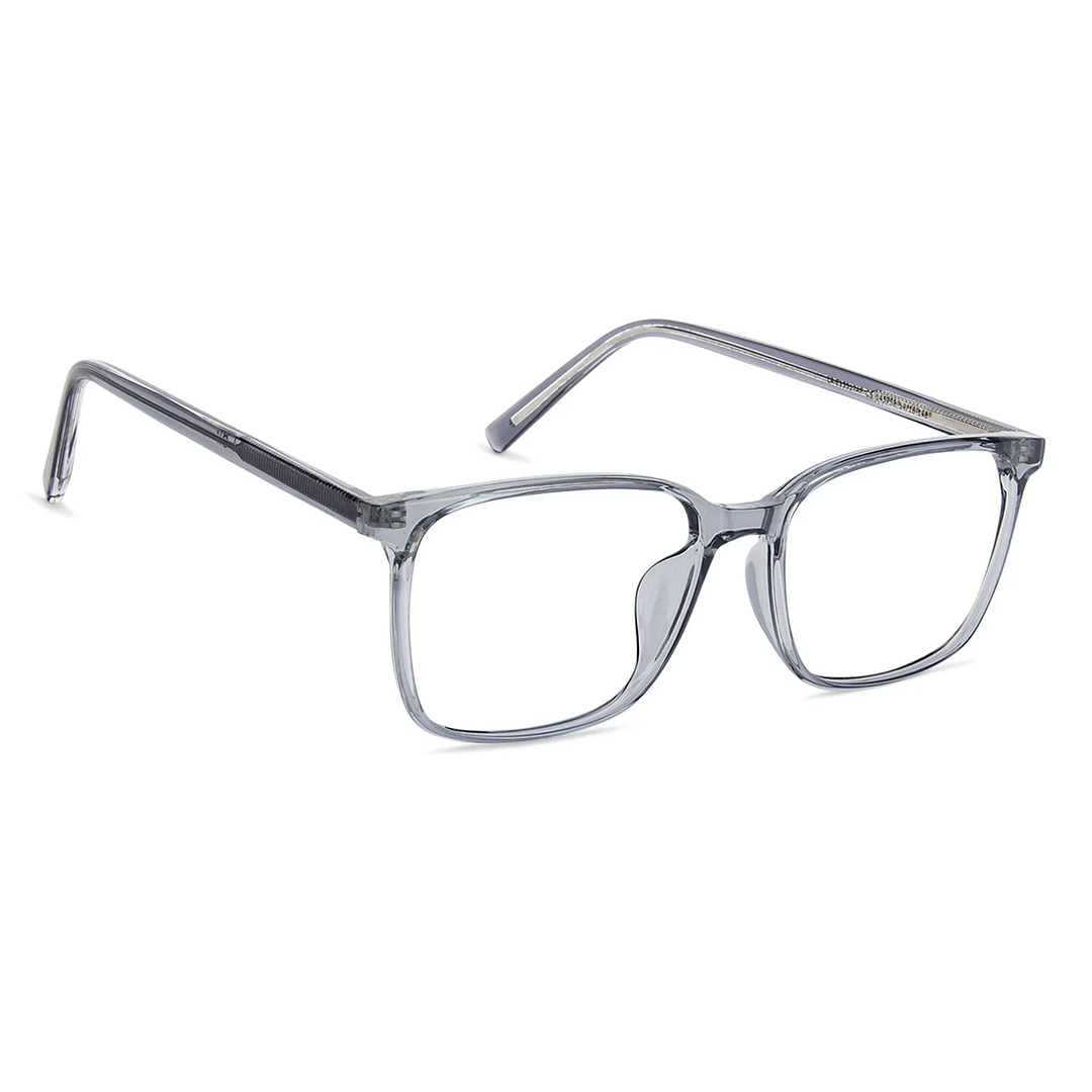 Lenskart Air Gray Transparent Full Rim Rectangle left side