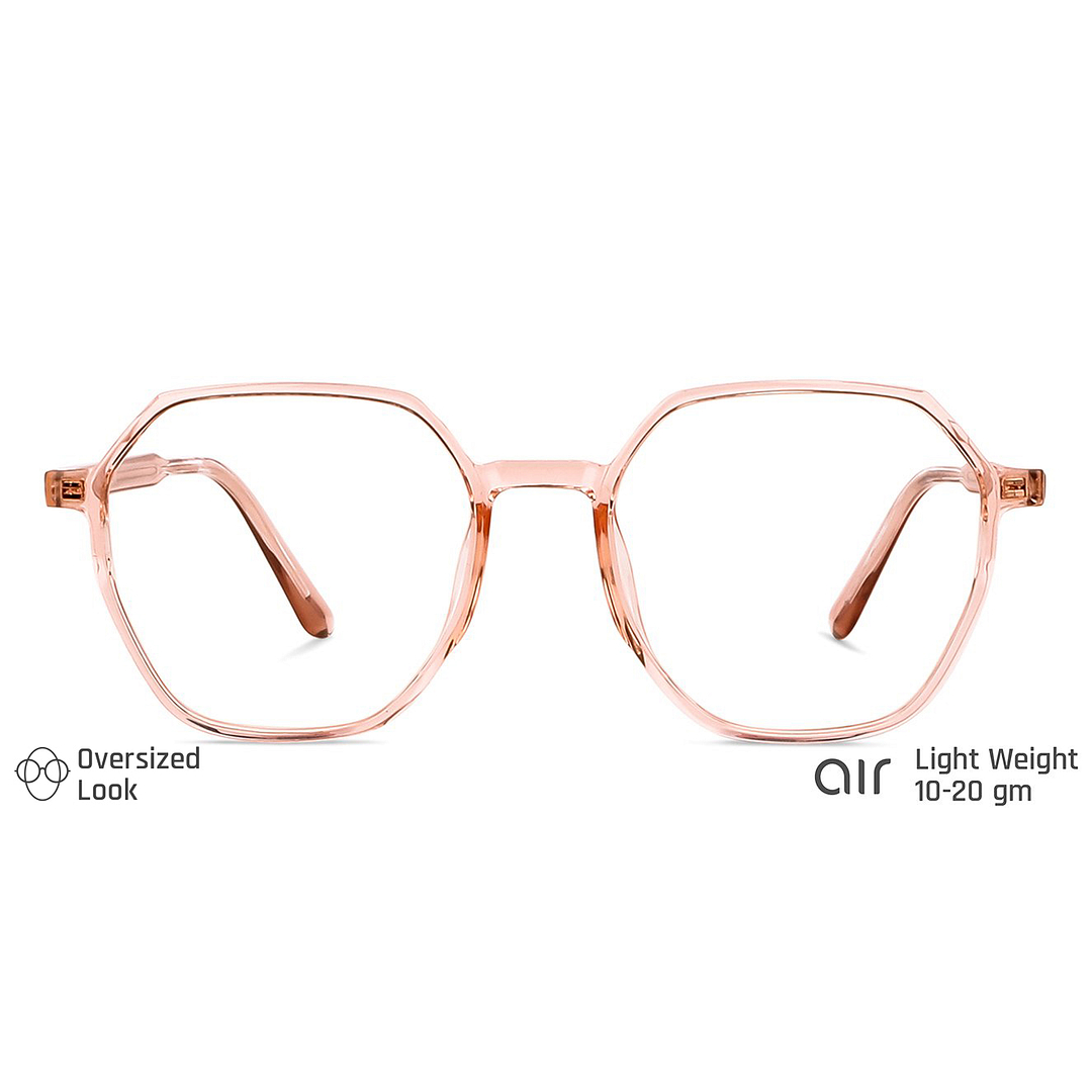 Lenskart Air Online Brown Transparent Full Rim Geometric left side