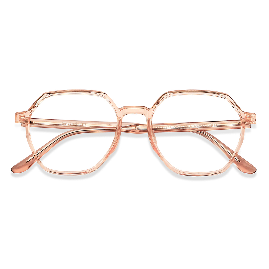 Lenskart Air Online Brown Transparent Full Rim Geometric left side
