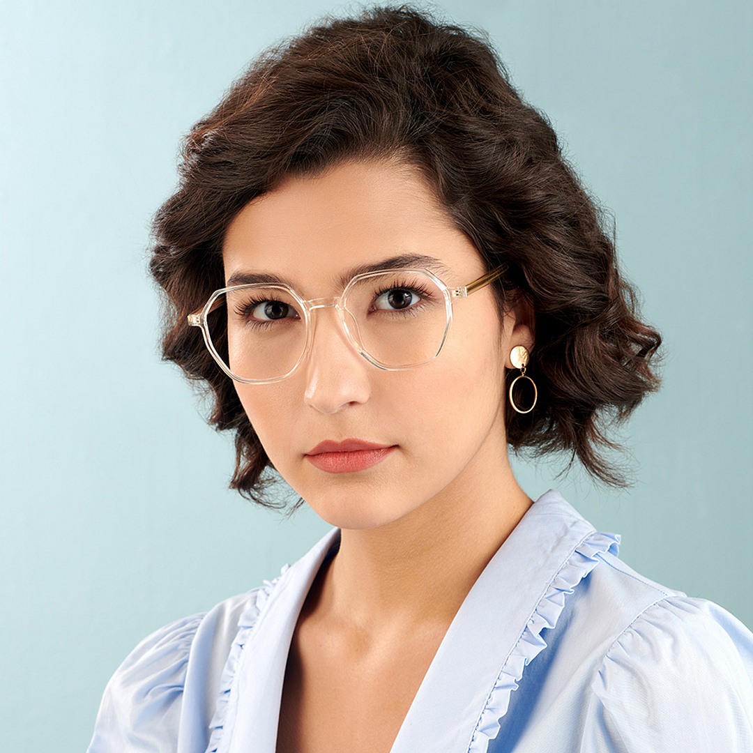 Lenskart Air Online Crystal Transparent Full Rim Geometric right side