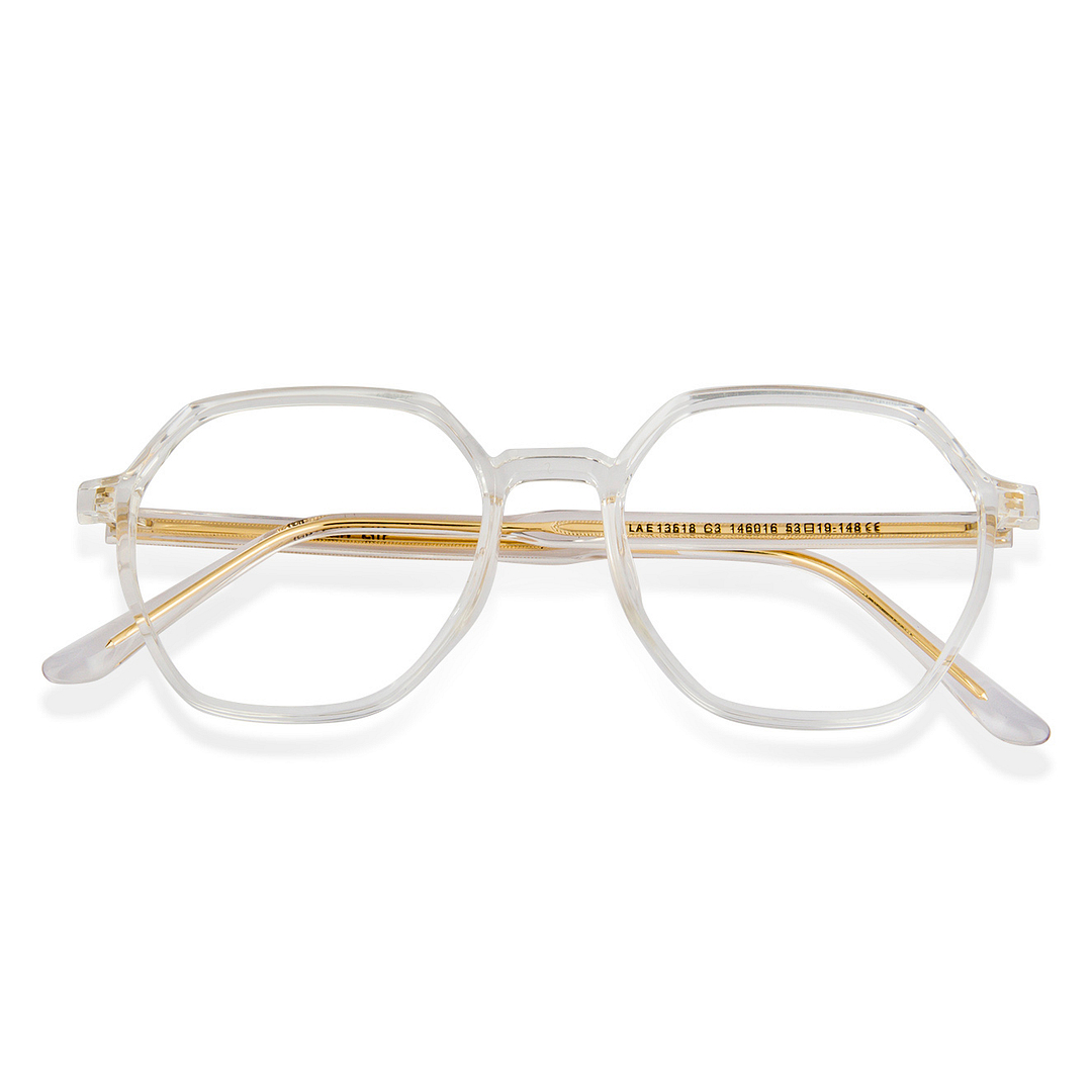 Lenskart Air Online Crystal Transparent Full Rim Geometric left side