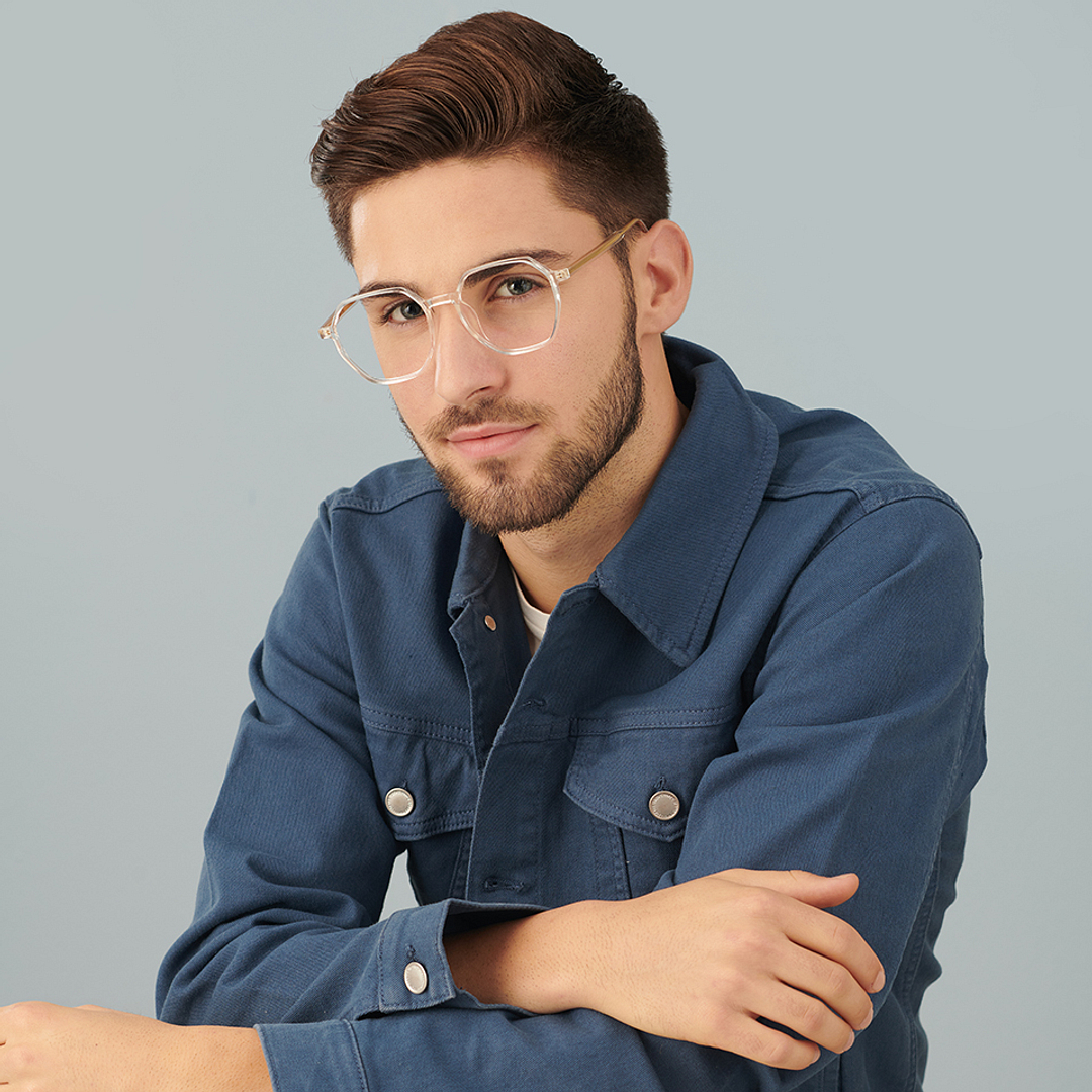 Lenskart Air Online Crystal Transparent Full Rim Geometric right side