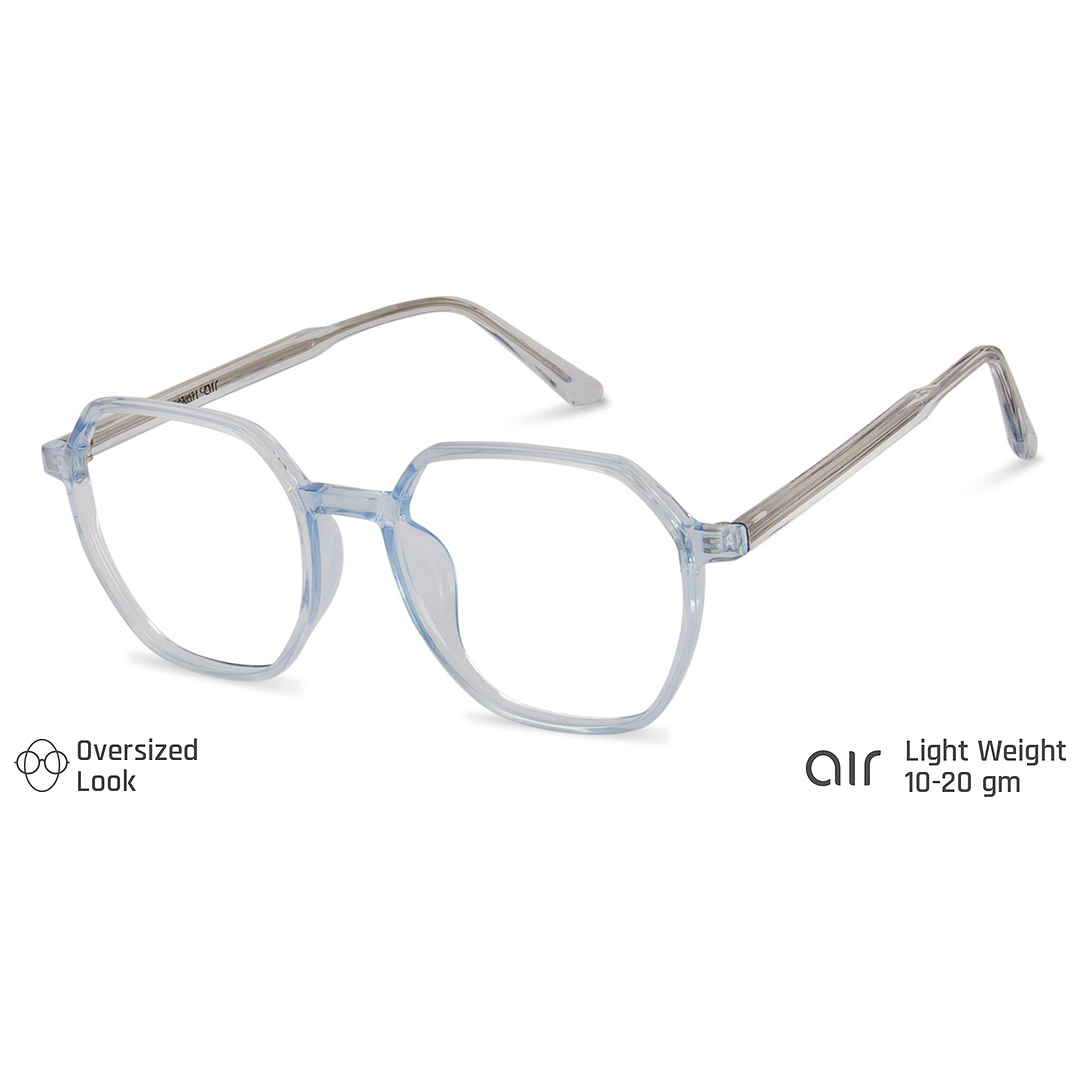 Lenskart Air Online Blue Transparent Full Rim Geometric right side