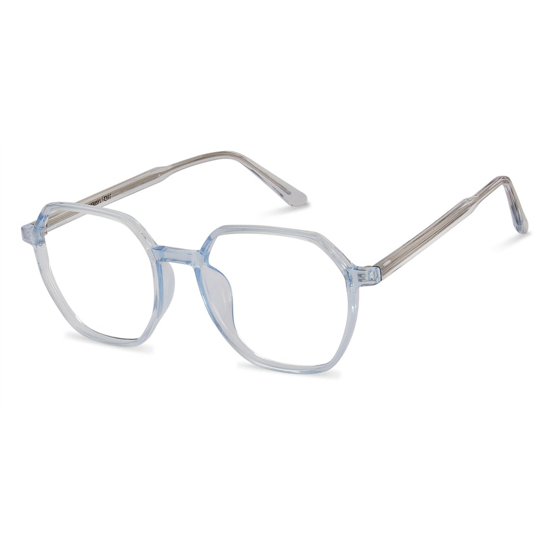 Lenskart Air Online Blue Transparent Full Rim Geometric right side