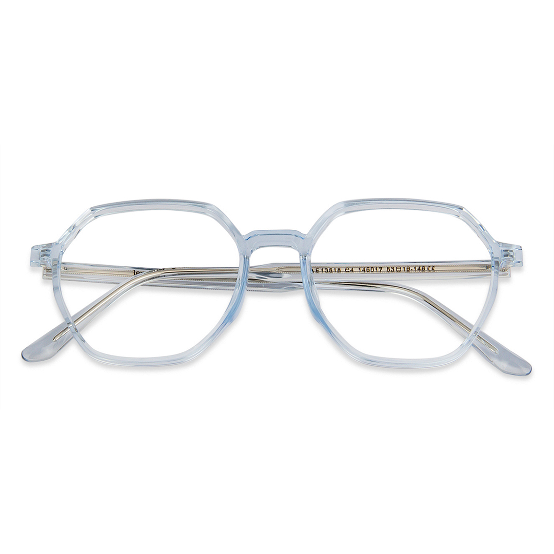 Lenskart Air Online Blue Transparent Full Rim Geometric left side