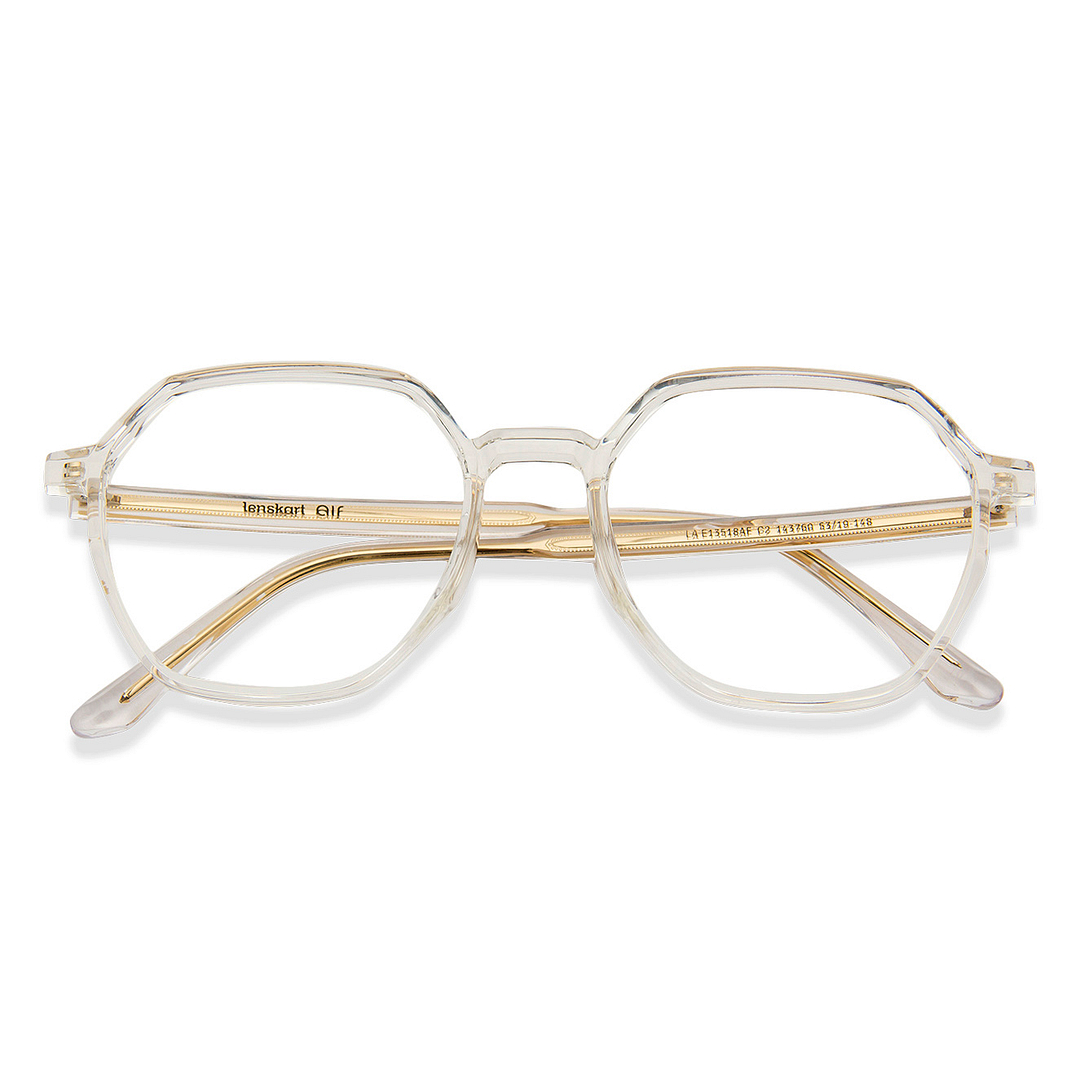 Lenskart Air Online Crystal Transparent Full Rim Geometric right side