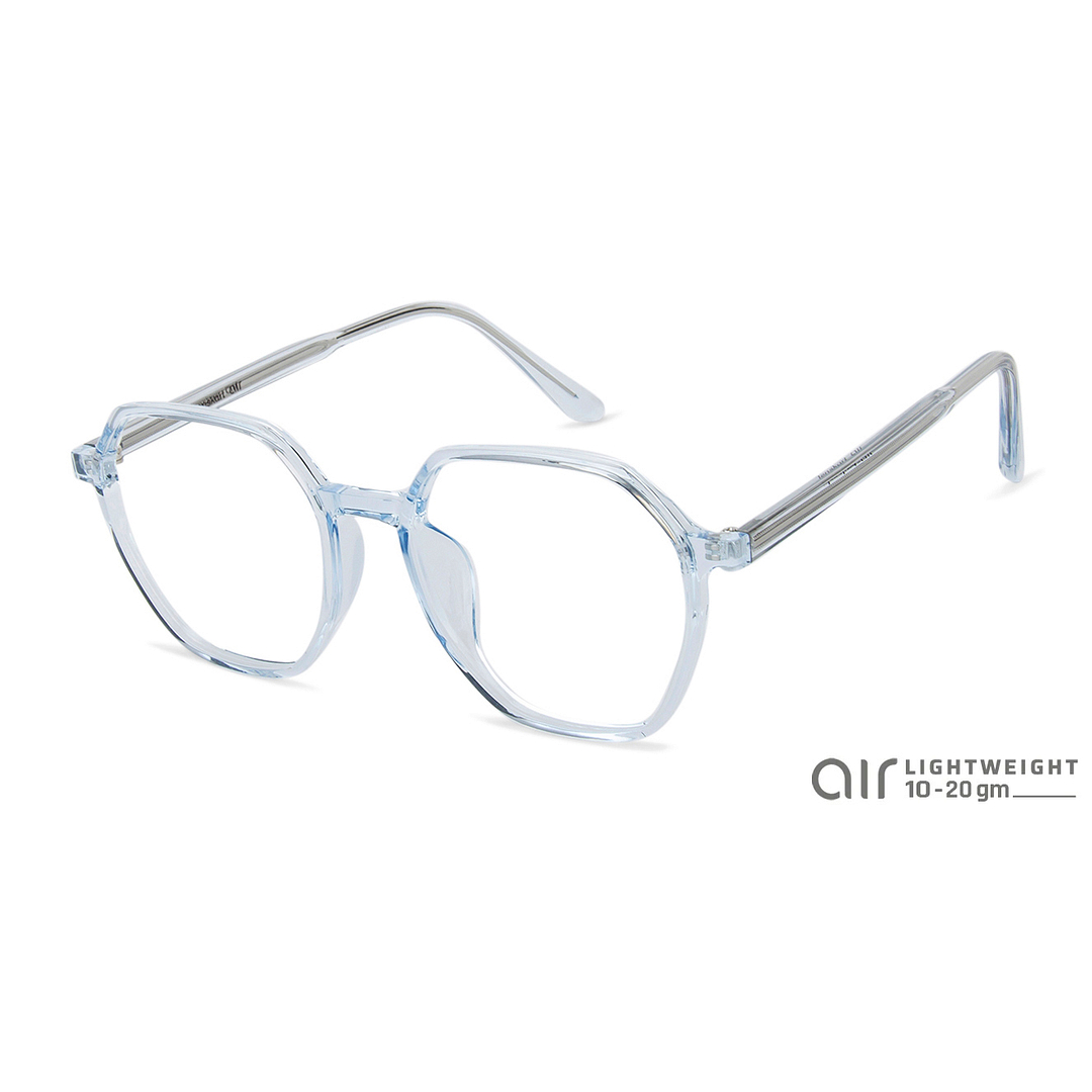 Lenskart Air Online Blue Transparent Full Rim Geometric left side