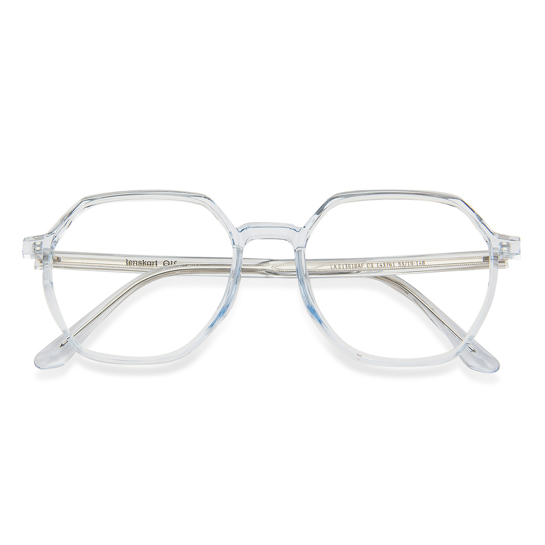 Lenskart Air Online Blue Transparent Full Rim Geometric left side