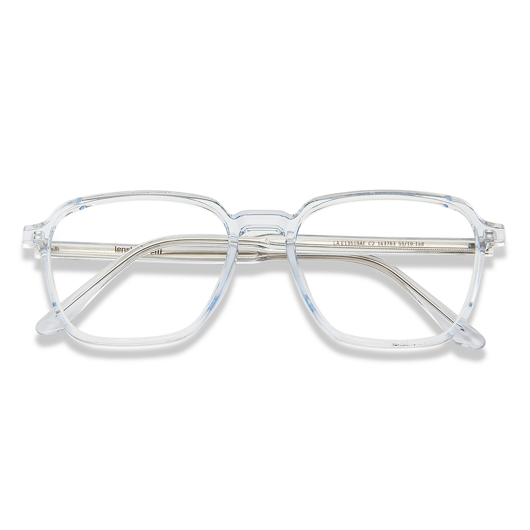 Lenskart Air LA Blue Transparent Full Rim Square right side