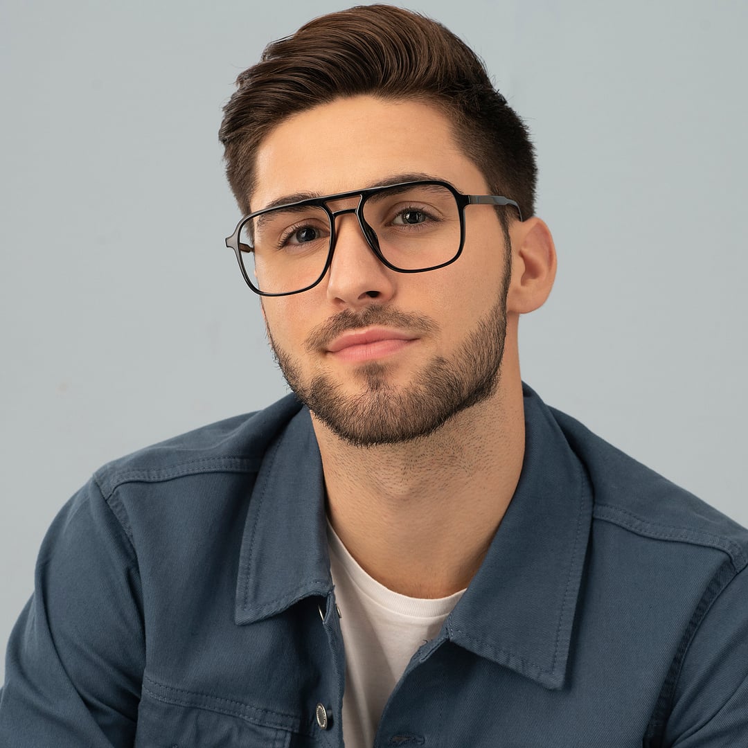 Lenskart Air Black Full Rim Square left side