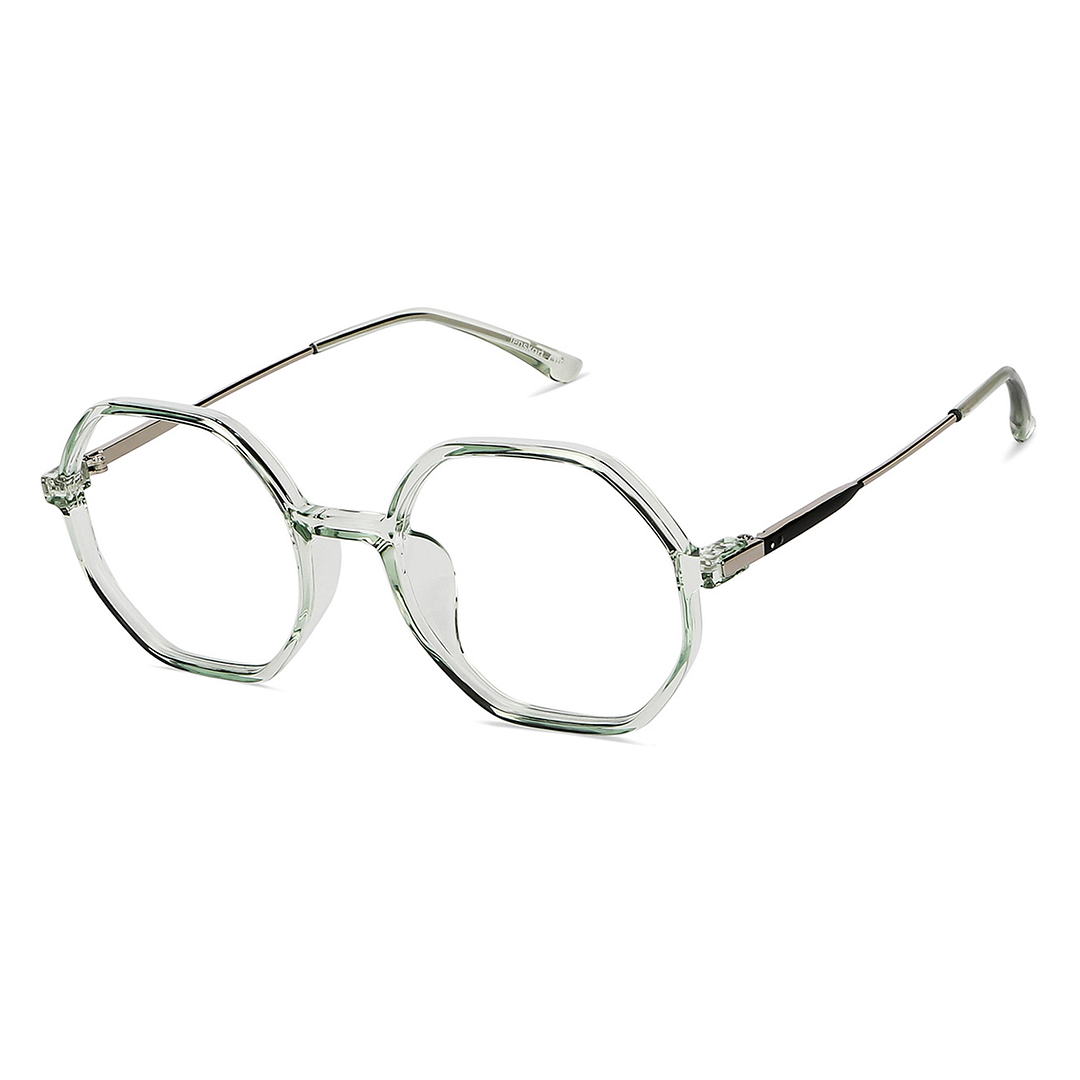 Lenskart Air Online Green Transparent Full Rim Geometric left side