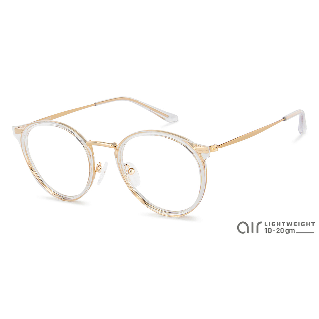 Lenskart Air Online Crystal Transparent Full Rim Round left side