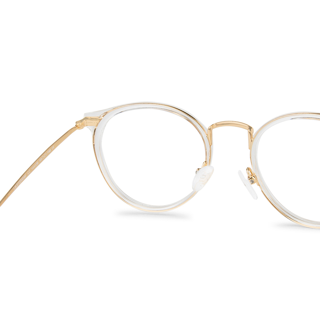 Lenskart Air Online Crystal Transparent Full Rim Round left side