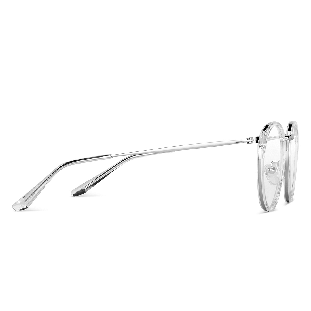 Lenskart Air Silver Full Rim Round left side