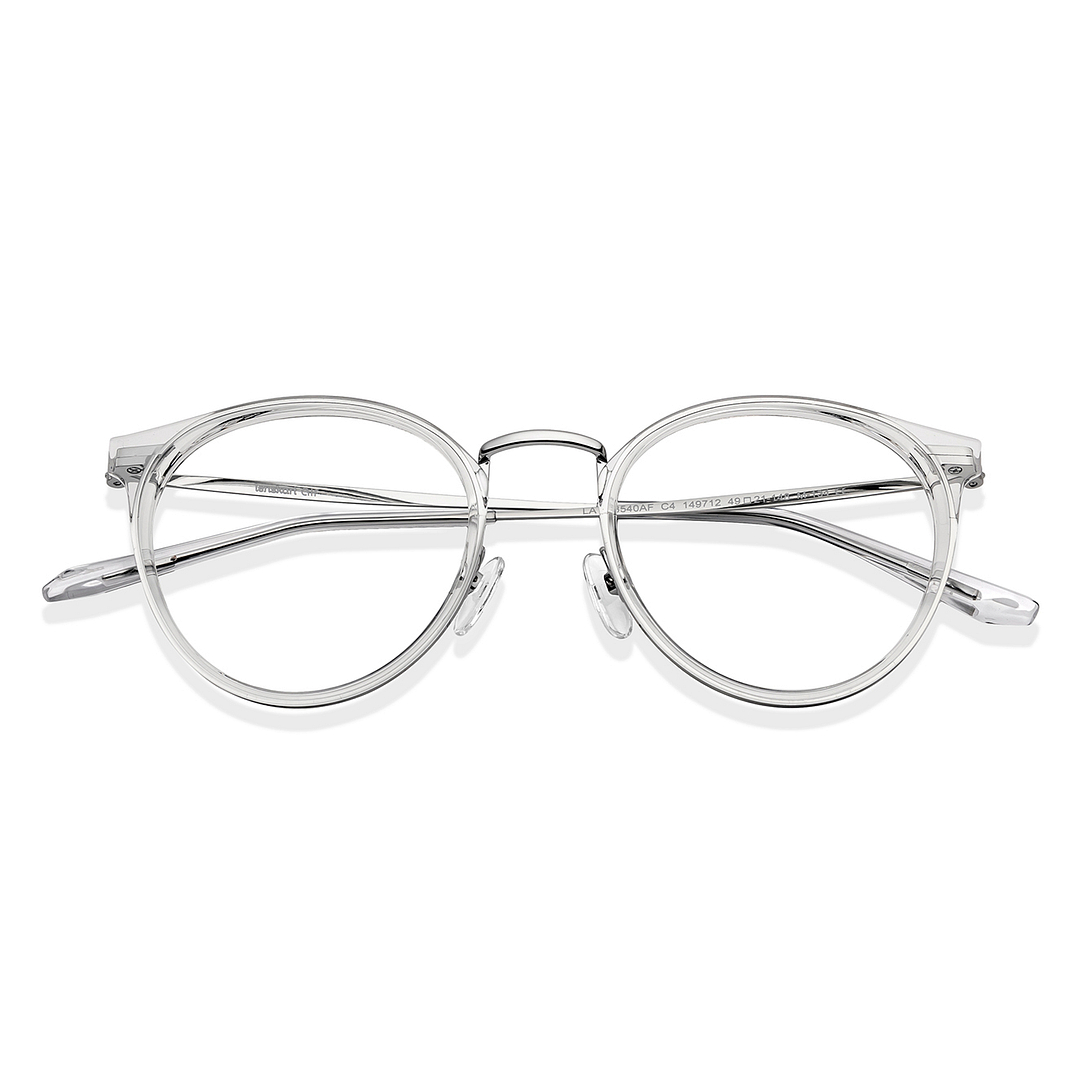 Lenskart Air Silver Full Rim Round left side