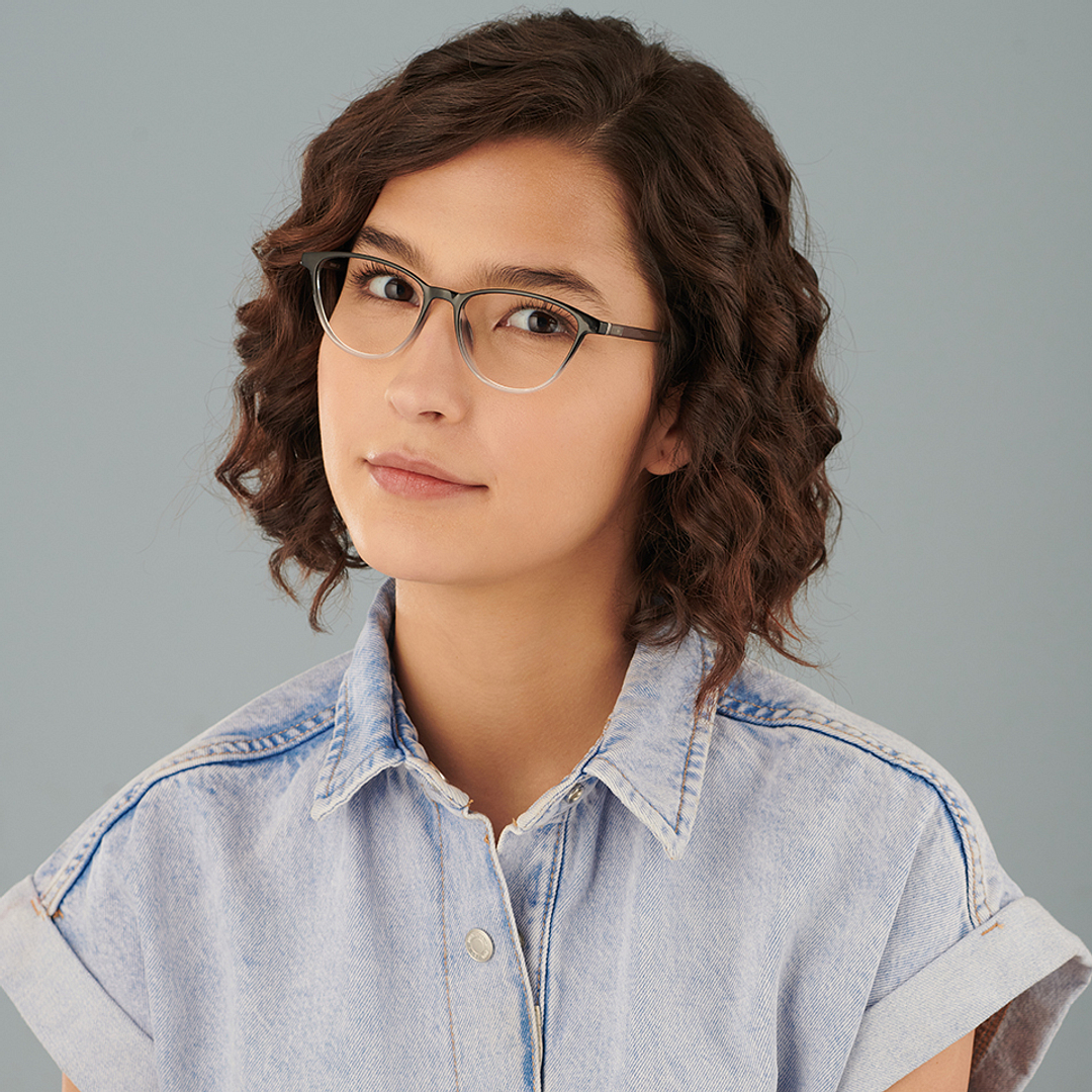 Lenskart Air Online Black Transparent Full Rim Cat Eye right side