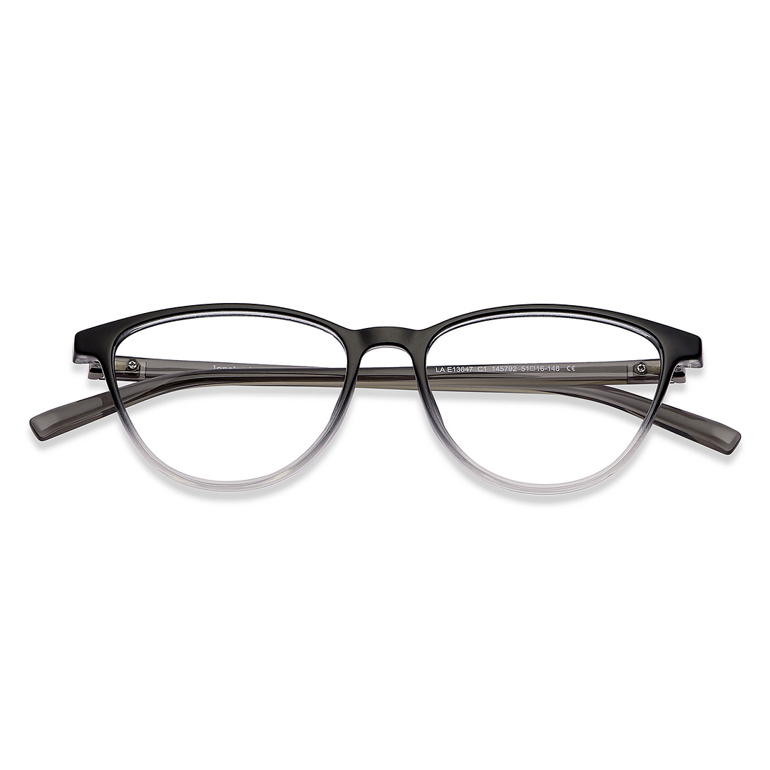 Lenskart Air Online Black Transparent Full Rim Cat Eye left side