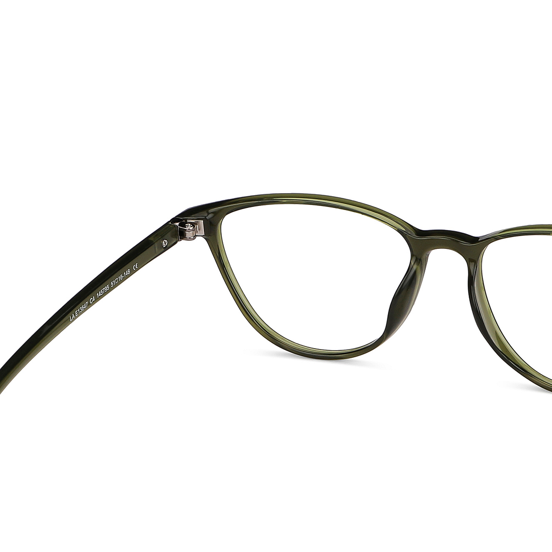 Lenskart Air Online Green Transparent Full Rim Cat Eye right side