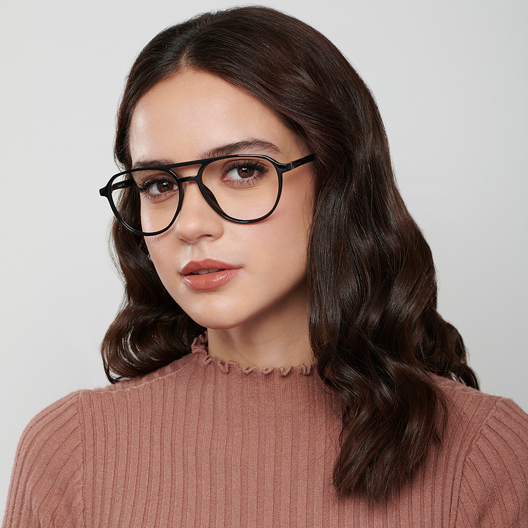 Lenskart Air Online Black Full Rim Aviator right side