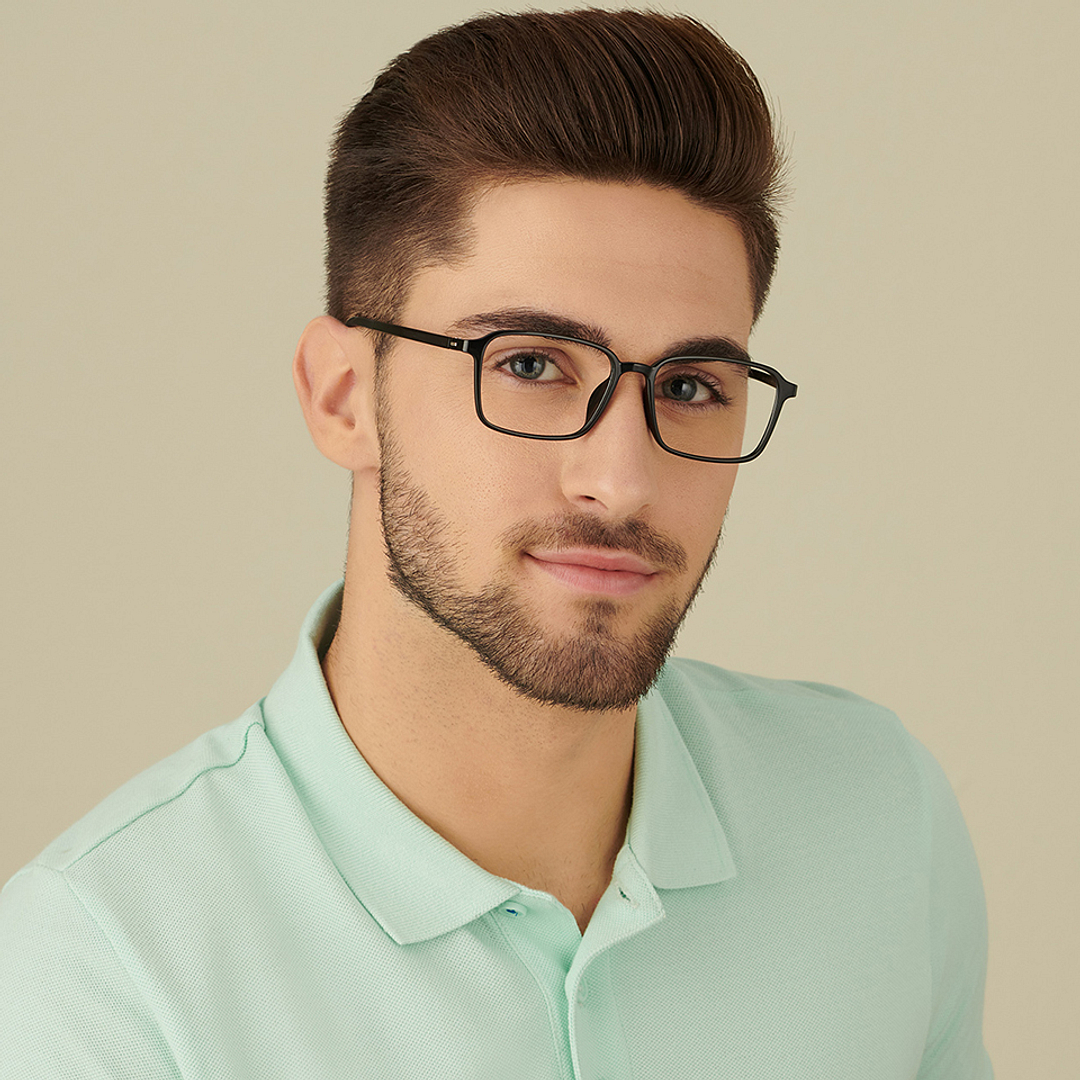 Lenskart Air Online Black Full Rim Rectangle left side