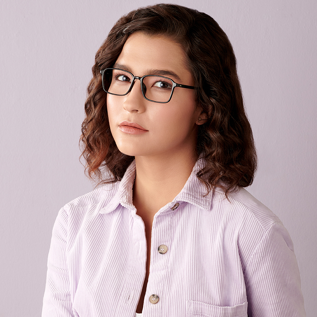 Lenskart Air Online Black Full Rim Rectangle left side