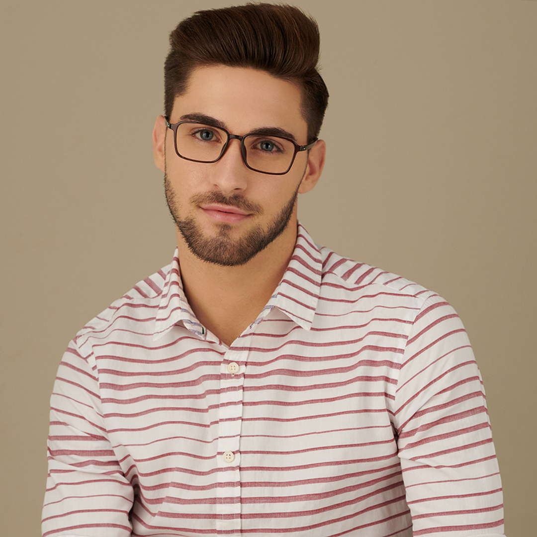 Lenskart Air Online Light Brown Full Rim Rectangle right side