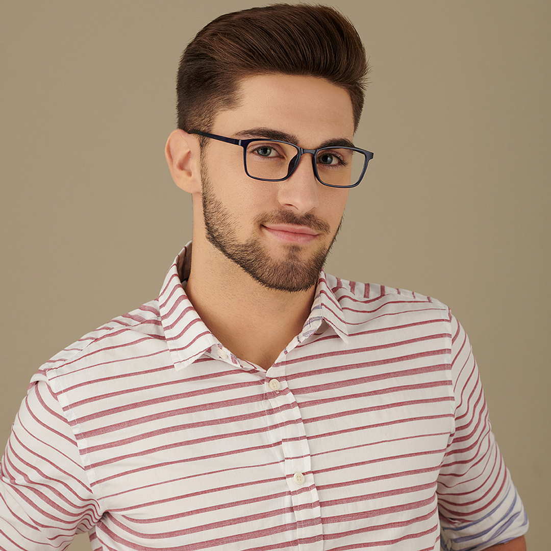 Lenskart Air Online Navy Blue Full Rim Rectangle right side