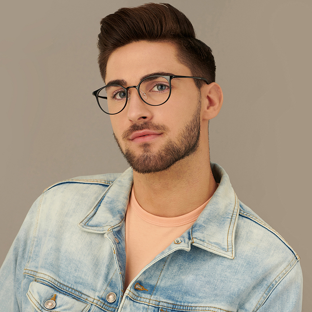 Lenskart Air Online Black Full Rim Round left side