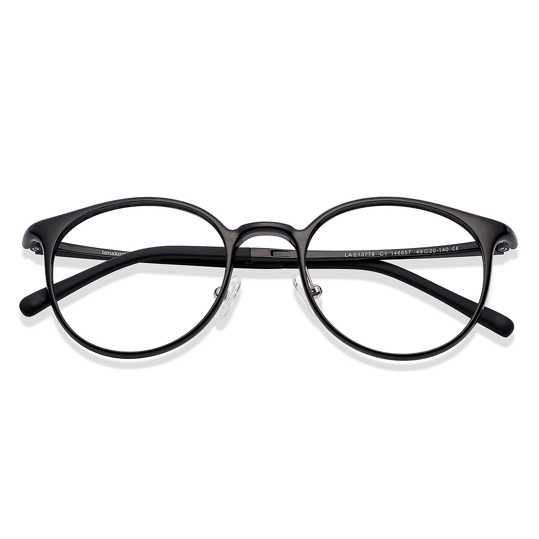 Lenskart Air Online Black Full Rim Round left side