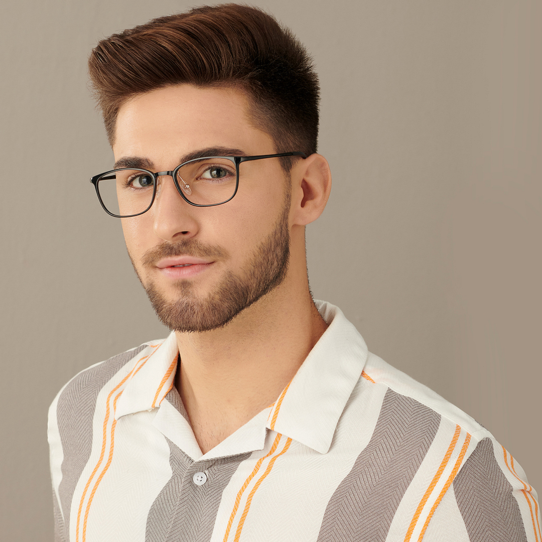 Lenskart Air Online Black Full Rim Rectangle left side