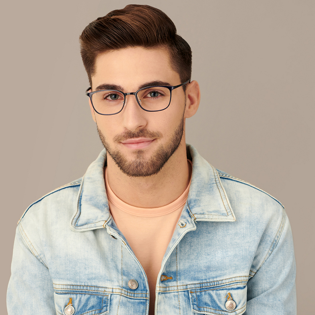 Lenskart Air Online Sky Blue Full Rim Rectangle right side