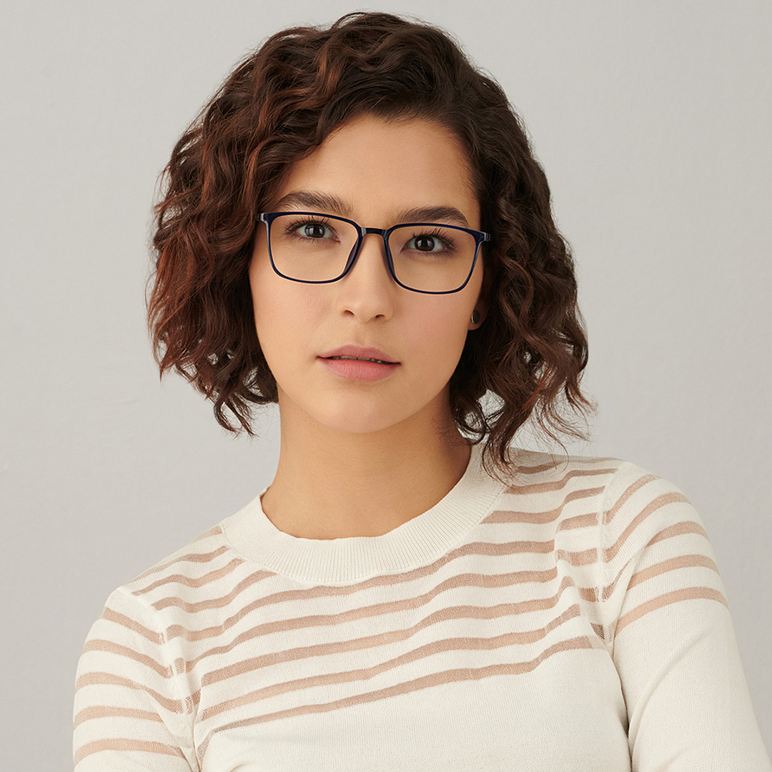 Lenskart Air Online Sky Blue Full Rim Square left side