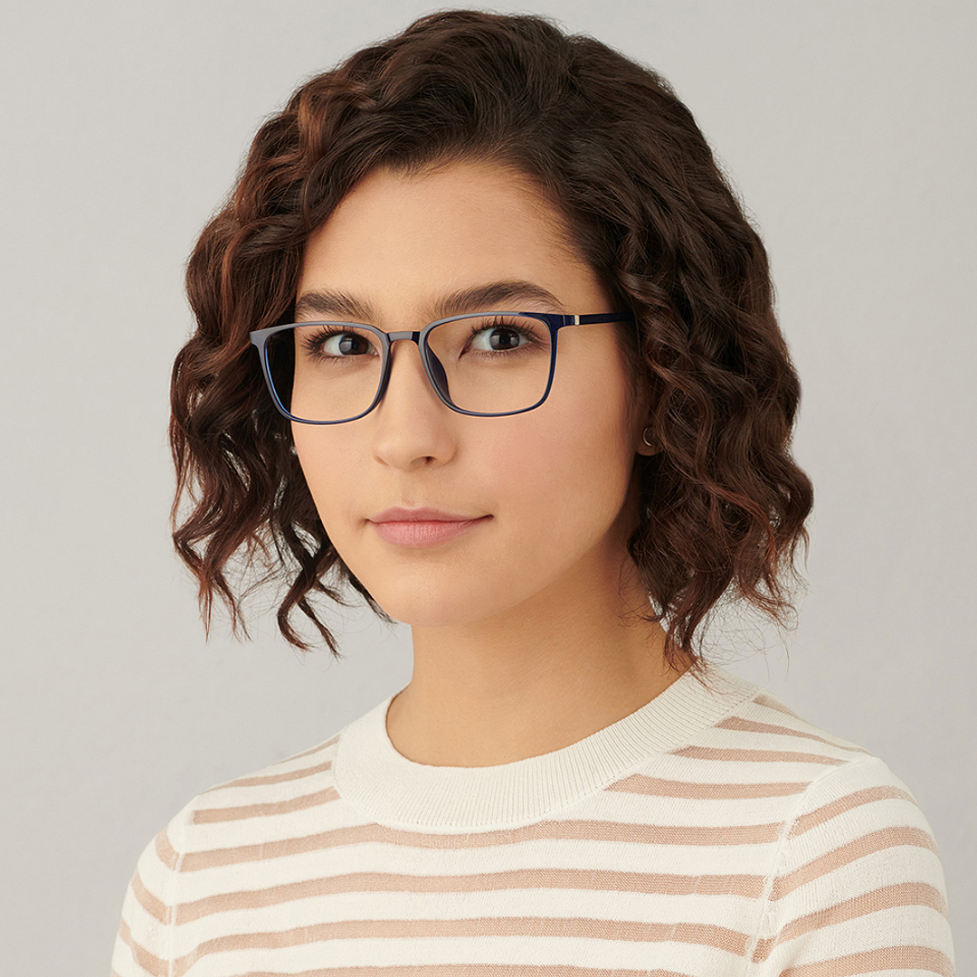Lenskart Air Online Sky Blue Full Rim Square right side