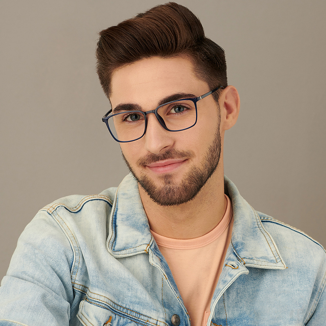 Lenskart Air Online Sky Blue Full Rim Square right side