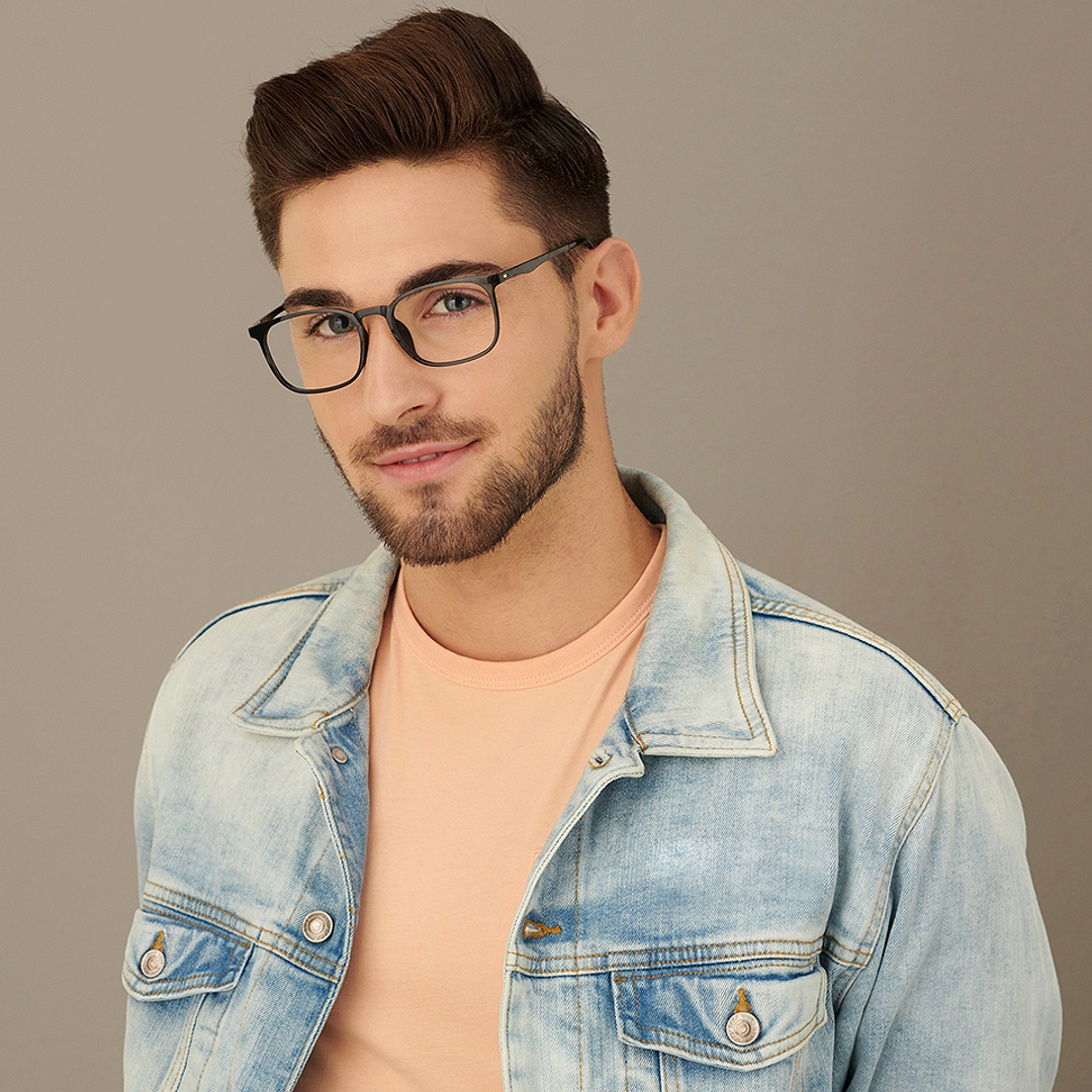 Lenskart Air Online Black Full Rim Square left side