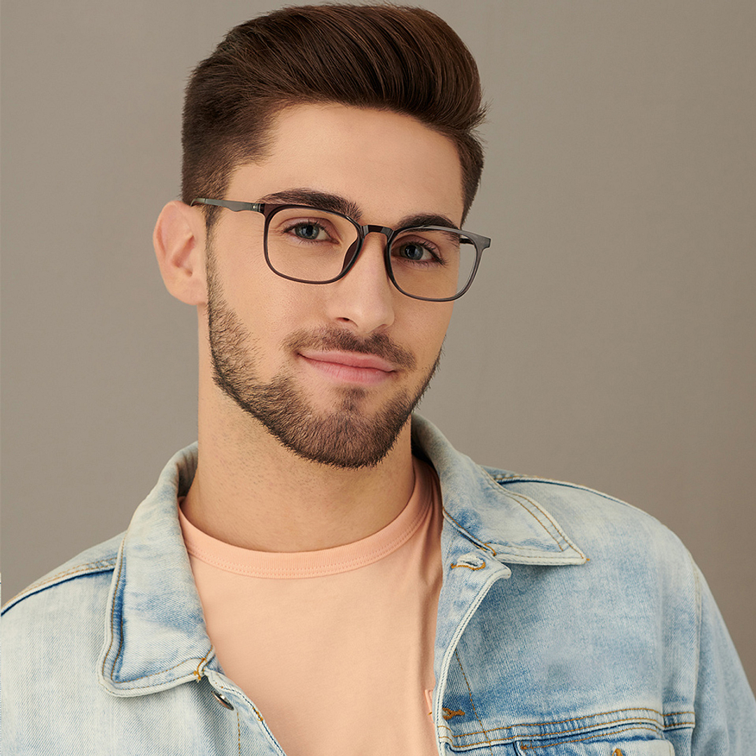 Lenskart Air Online Light Gray Full Rim Square right side