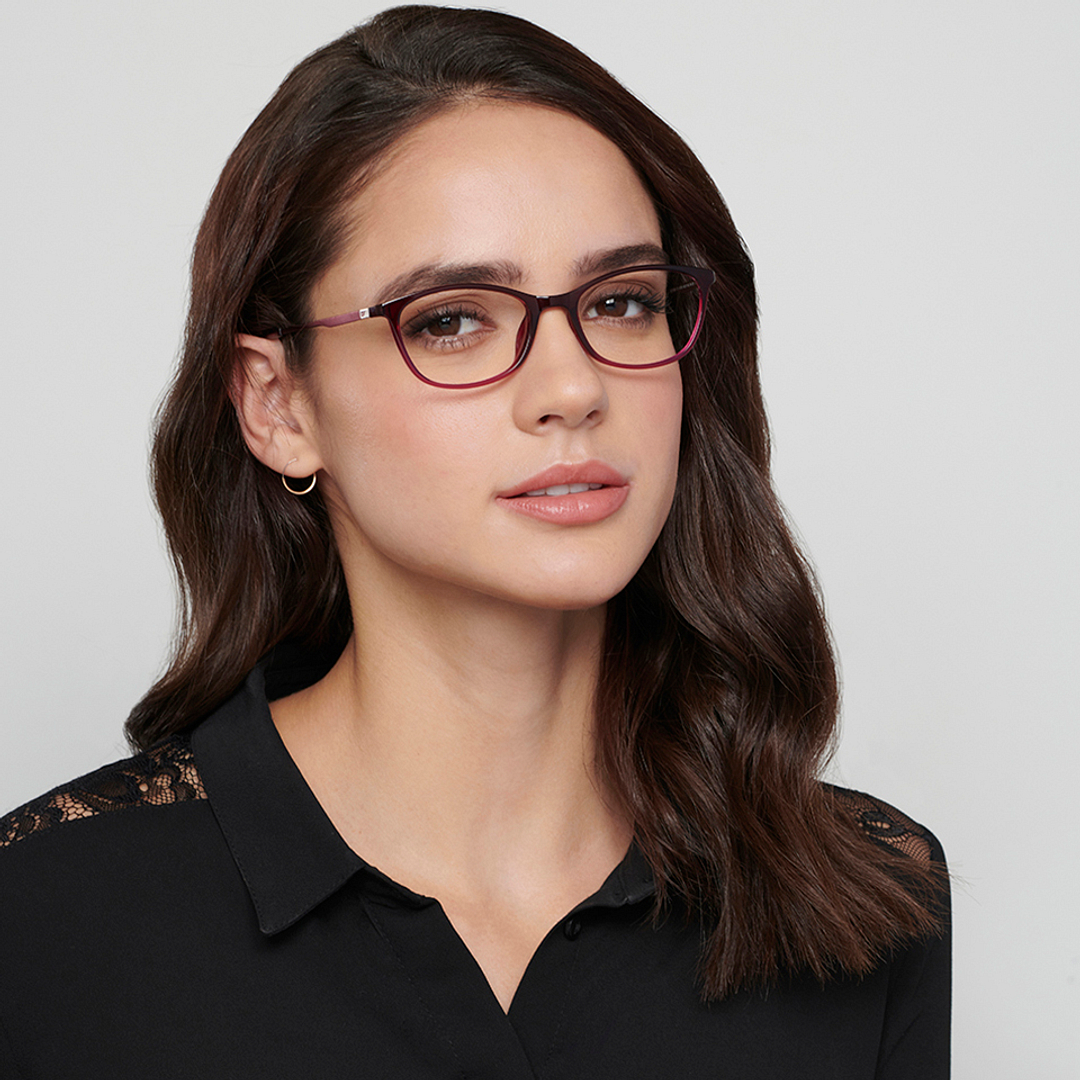 Lenskart Air Online Purple Full Rim Cat Eye left side
