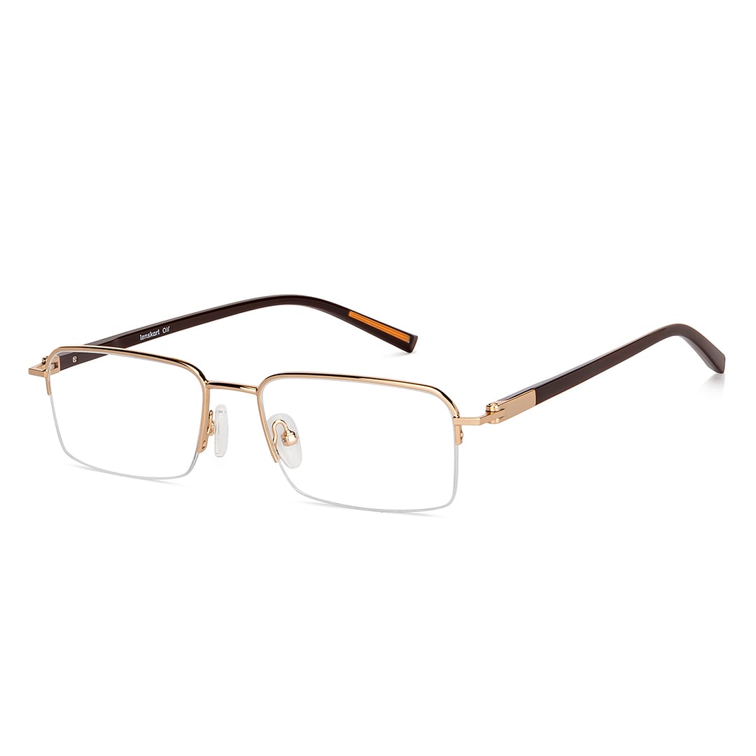 Lenskart Air Gold Half Rim Rectangle right side