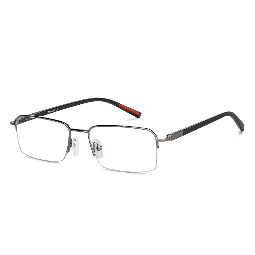 Lenskart Air Online Mid Gunmetal Half Rim Rectangle right side