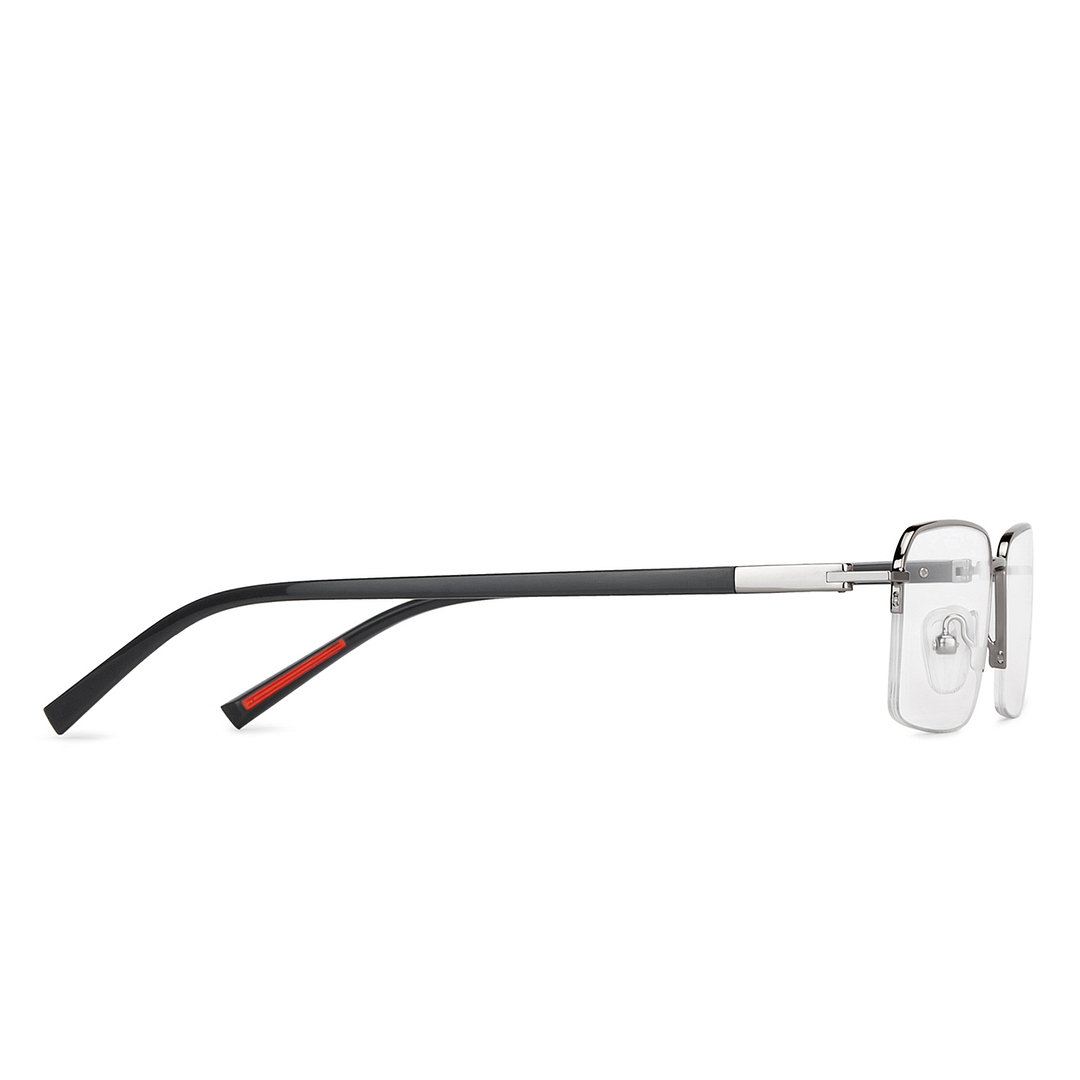 Lenskart Air Online Mid Gunmetal Half Rim Rectangle left side