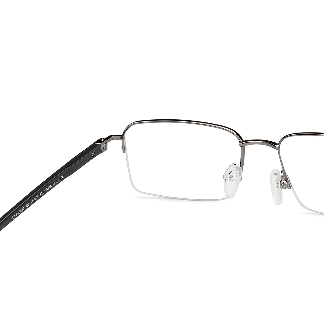 Lenskart Air Online Mid Gunmetal Half Rim Rectangle right side