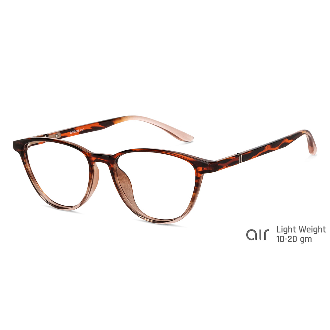 Lenskart Air Online Brown Transparent Full Rim Cat Eye right side