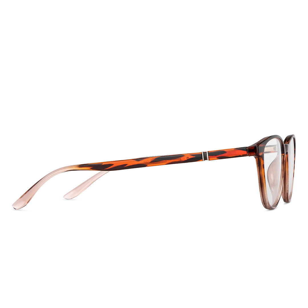 Lenskart Air Online Brown Transparent Full Rim Cat Eye left side