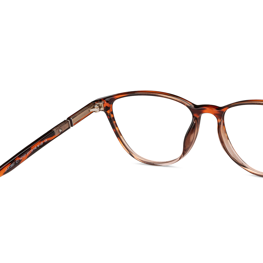 Lenskart Air Online Brown Transparent Full Rim Cat Eye right side