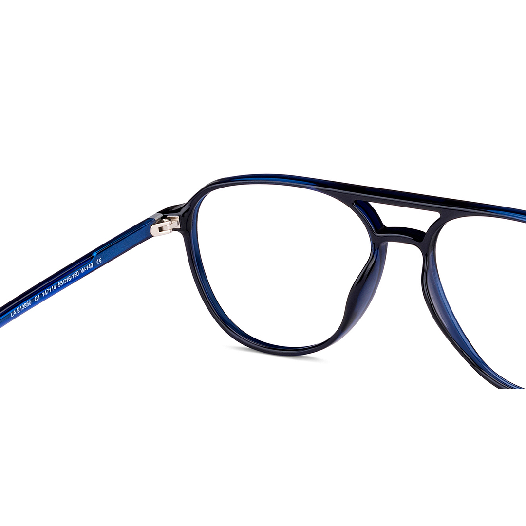 Lenskart Air Online Sky Blue Full Rim Aviator right side
